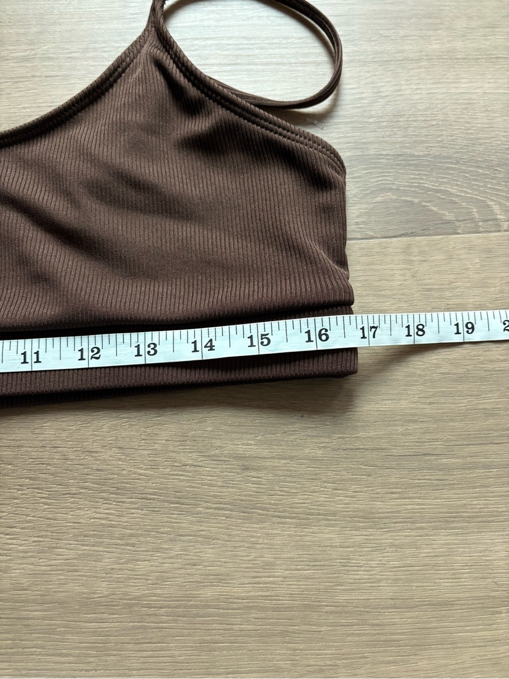 NEW Ribbed Cheeky High Leg Cut Brown Bikini Set - size XL - Picture 8 of 8